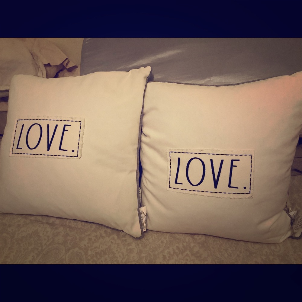 Rae Dunn set of pillows 2